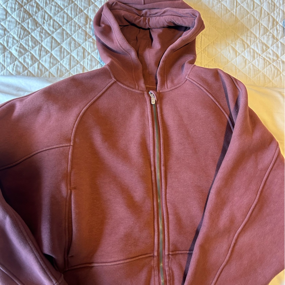 Lululemon red zip up hoodie